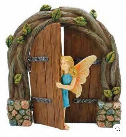 “Who is at my door” Fairy Door 5”x5”- door opens!