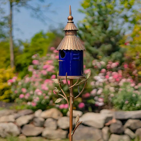 Nantucket Copper and Porcelain Bird House | Assorted Colors